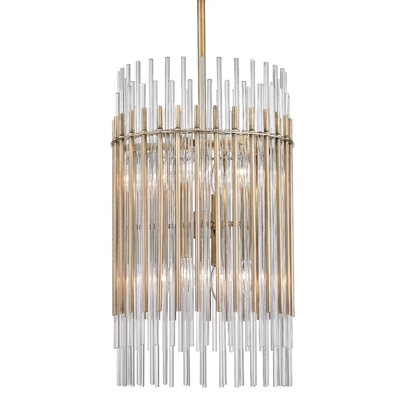 Wallis 8-Light Pendant in Aged Brass