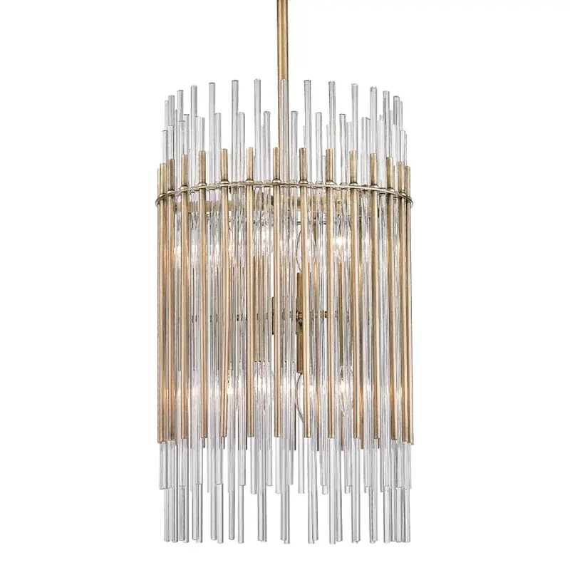 Wallis 8-Light Pendant in Aged Brass