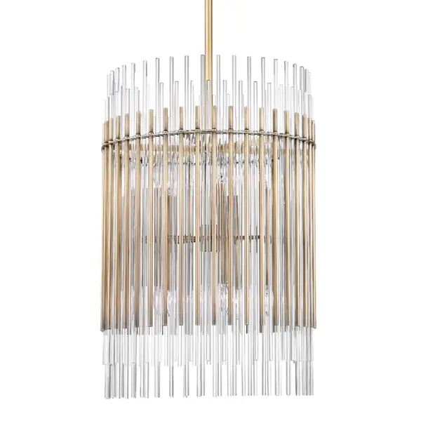 Wallis 10-Light Chandelier in Aged Brass