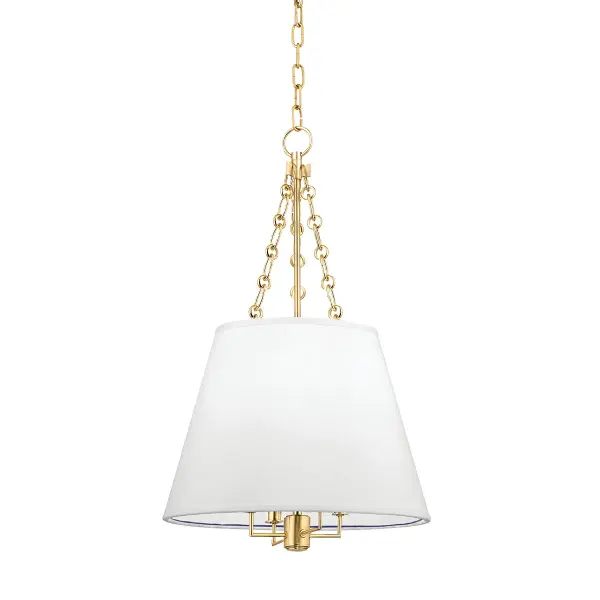 Burdett 4-Light Pendant in Aged Brass - Image 1