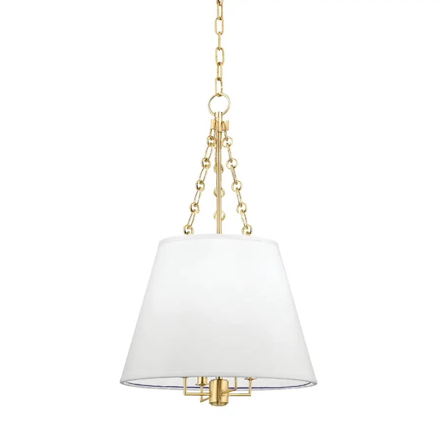 Burdett 4-Light Pendant in Aged Brass - Image 1