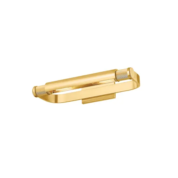Elm Park brings refined elegance to artwork illumination with its clean-lined design and precision machine-knurled details. The Aged Brass finish adds warmth while the compact 2-light configuration provides balanced illumination.