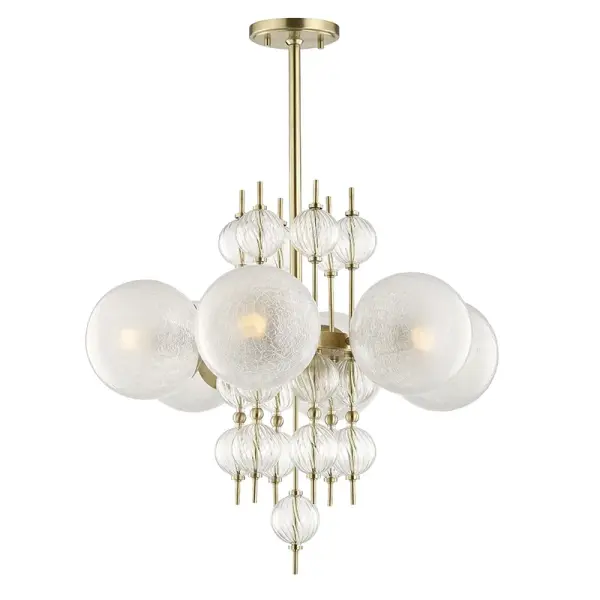 Calypso 6-Light Chandelier in Aged Brass - Image 1