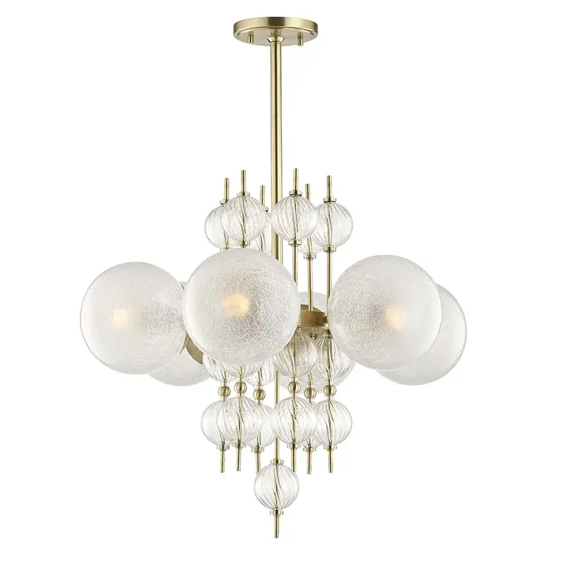 Calypso 6-Light Chandelier in Aged Brass - Image 1