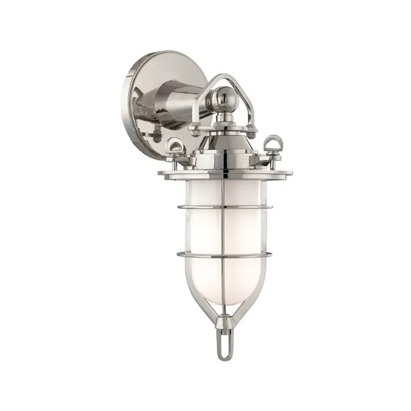 New Canaan Single Light Bath Bracket in Polished Nickel - Image 1