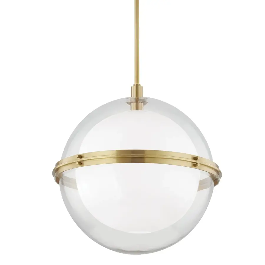 Northport One Light Pendant in Aged Brass