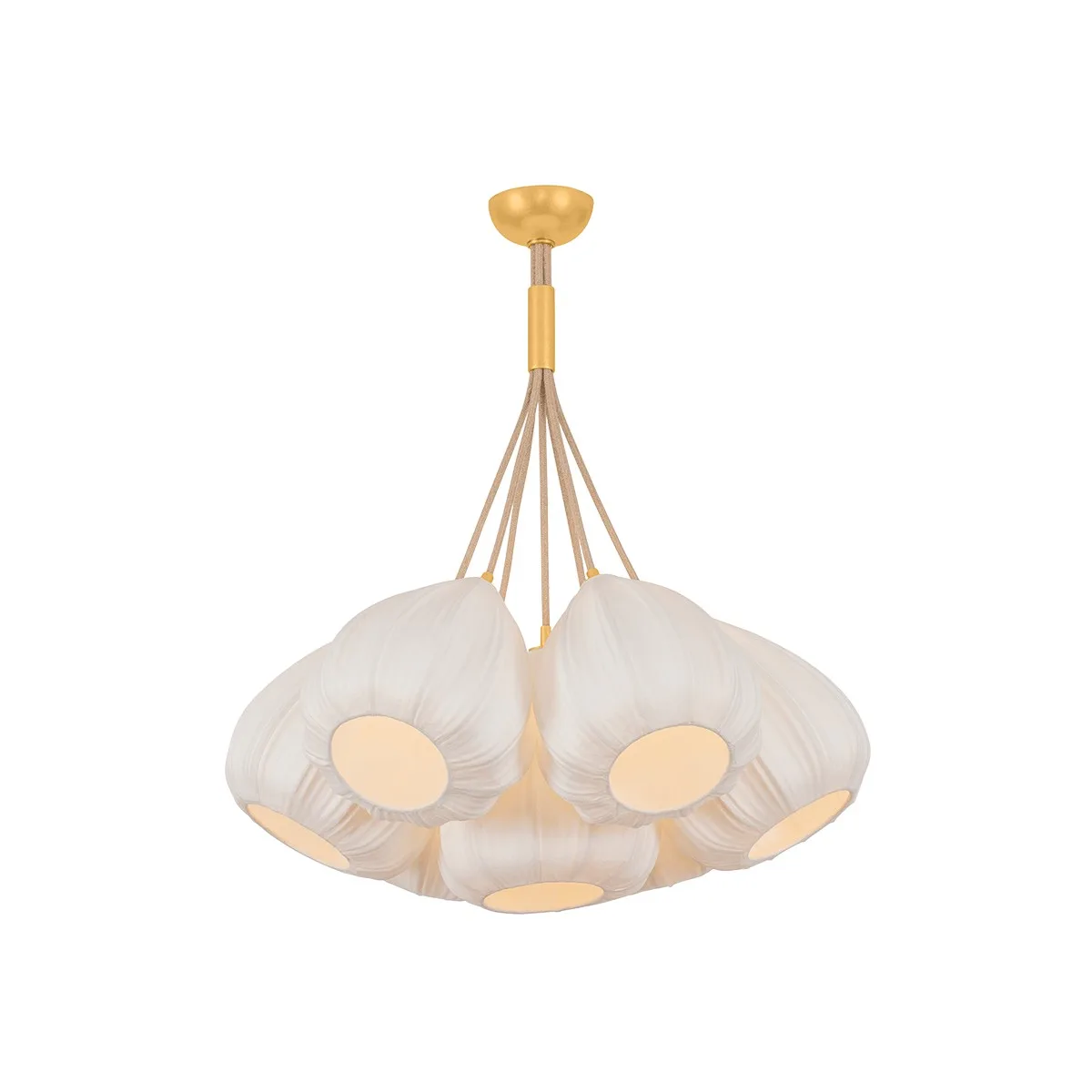 Livonia Seven Light Chandelier in Vintage Gold Leaf