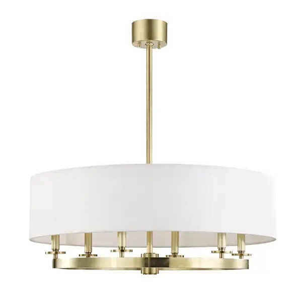 Durham 6-Light Chandelier in Aged Brass
