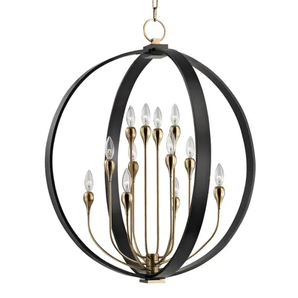The Dresden lantern chandelier makes a dramatic statement with its substantial 30-inch width and traditional cage design. The aged old bronze finish adds warmth and character to large entryways and dining rooms.