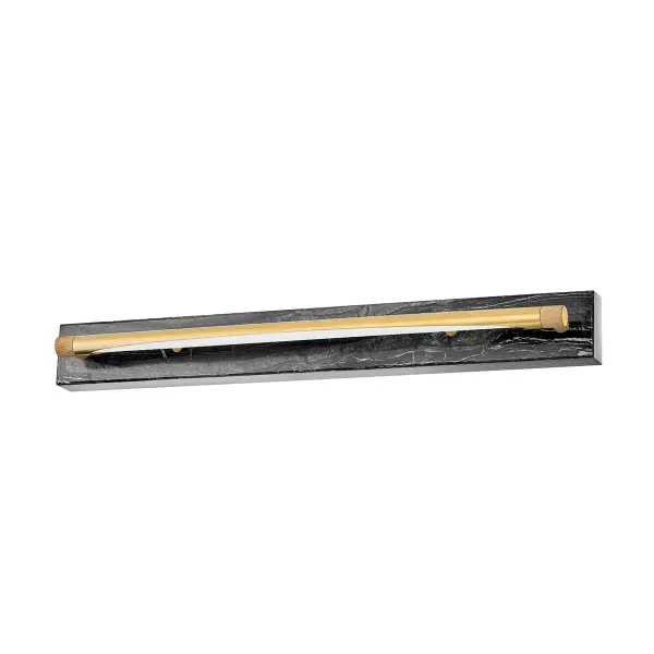 The Hayden delivers modern sophistication with its clean 26.75-inch linear profile and warm aged brass finish. Integrated LED technology provides energy-efficient illumination with excellent color rendering, making it ideal for vanity lighting or accent applications.