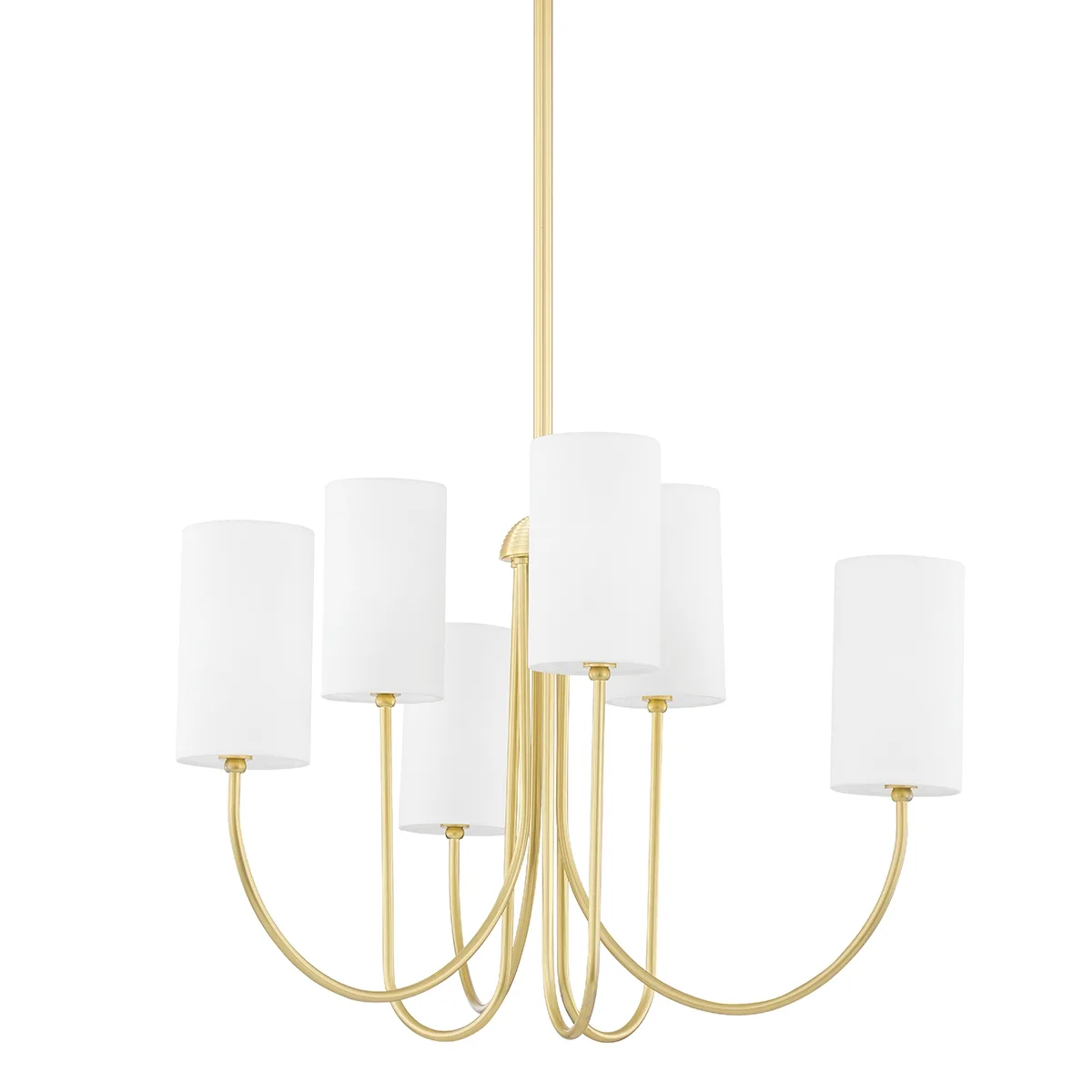 Harlem 6-Light Chandelier in Aged Brass