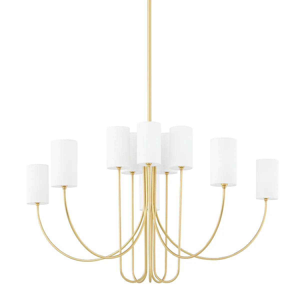 Harlem 10-Light Chandelier in Aged Brass