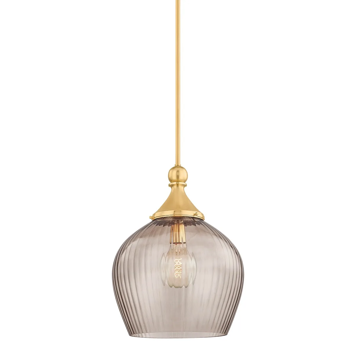 Chatton One Light Pendant in Aged Brass