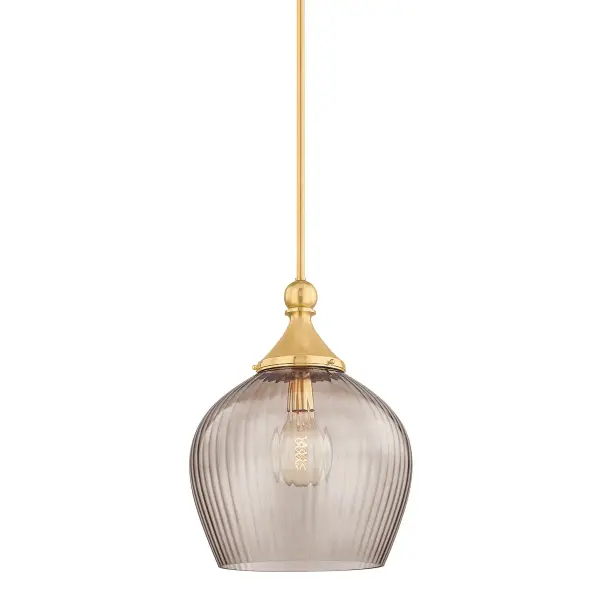 Chatton One Light Pendant in Aged Brass - Image 1
