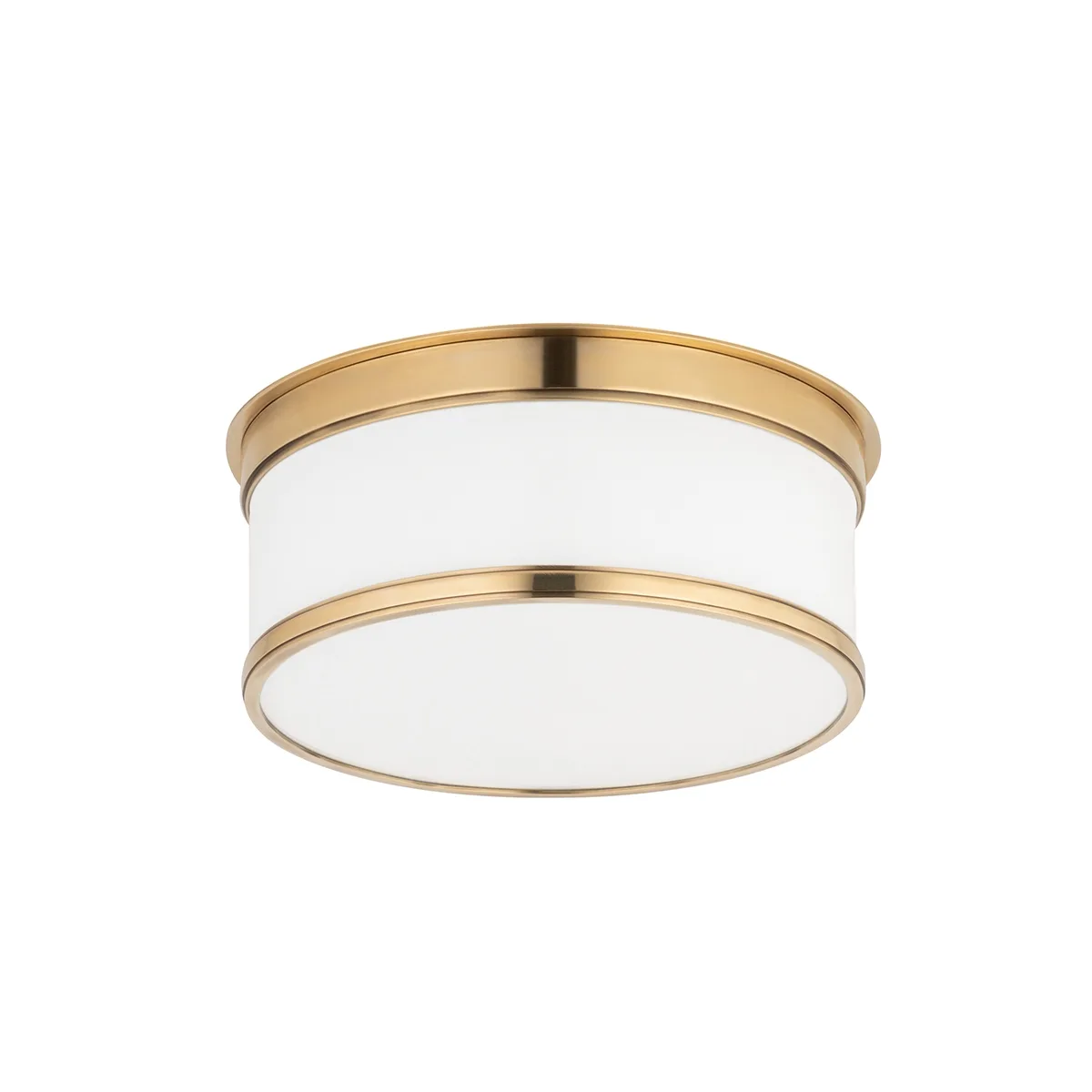 Geneva Flush Mount in Aged Brass