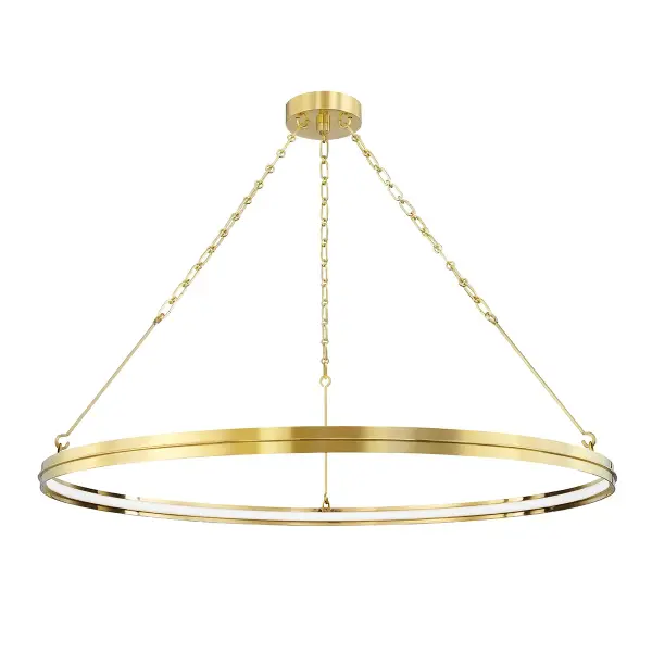 The Rosendale delivers modern sophistication with its ultra-slim 2.25" profile and 42" linear span. Integrated LED technology provides warm, high-CRI illumination while the aged brass finish adds timeless elegance.