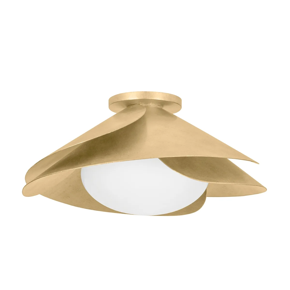 Brookhaven Vintage Gold Leaf Flush Mount