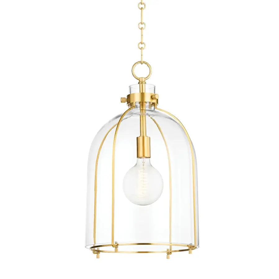 Eldridge Aged Brass Pendant Light