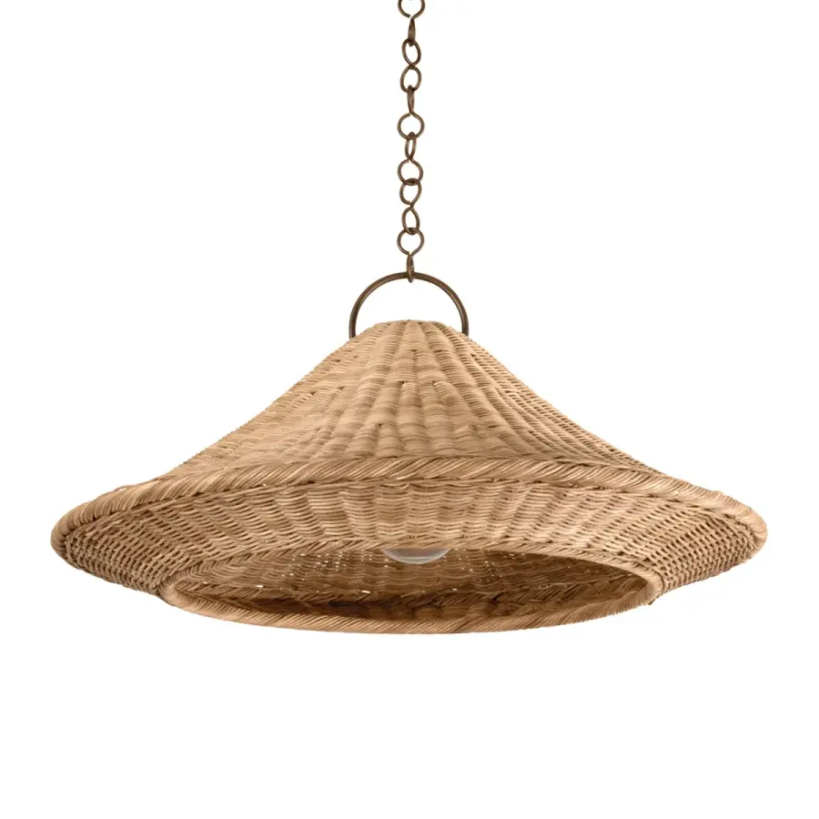 Baychester Large Rattan Pendant Light - Image 1