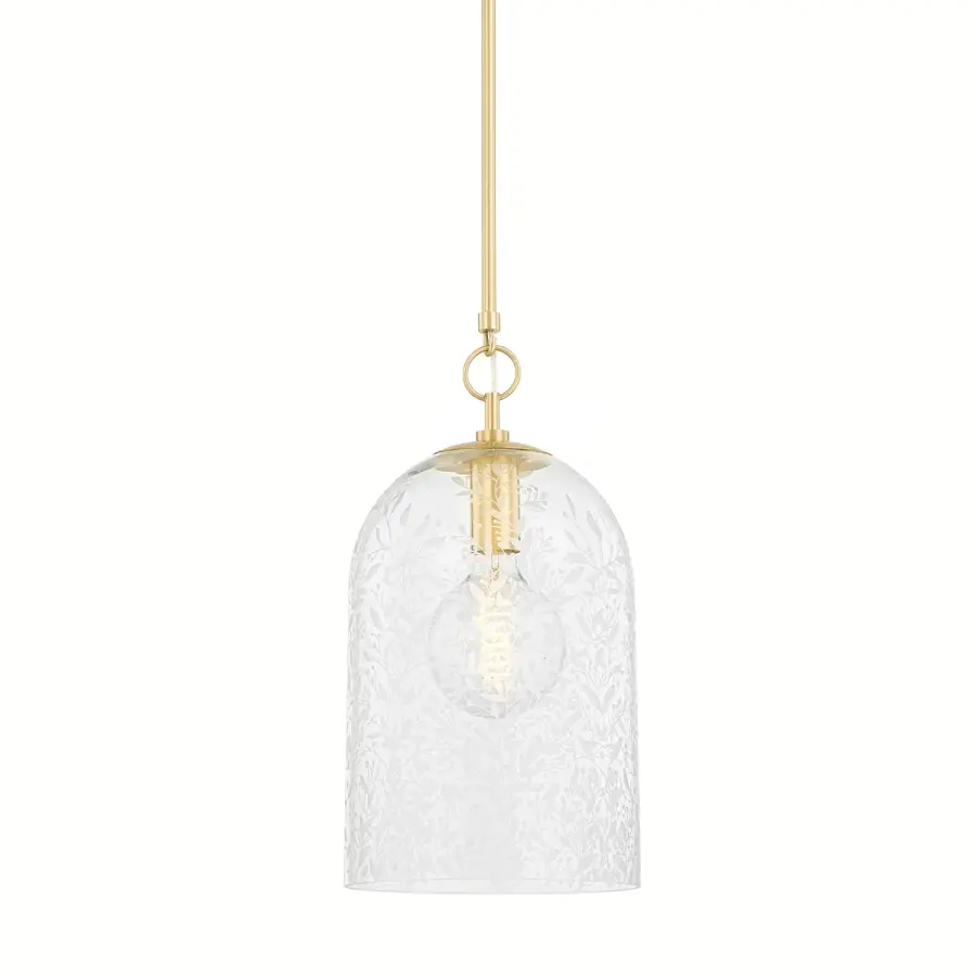 Belleville Pendant Light in Aged Brass - Image 1