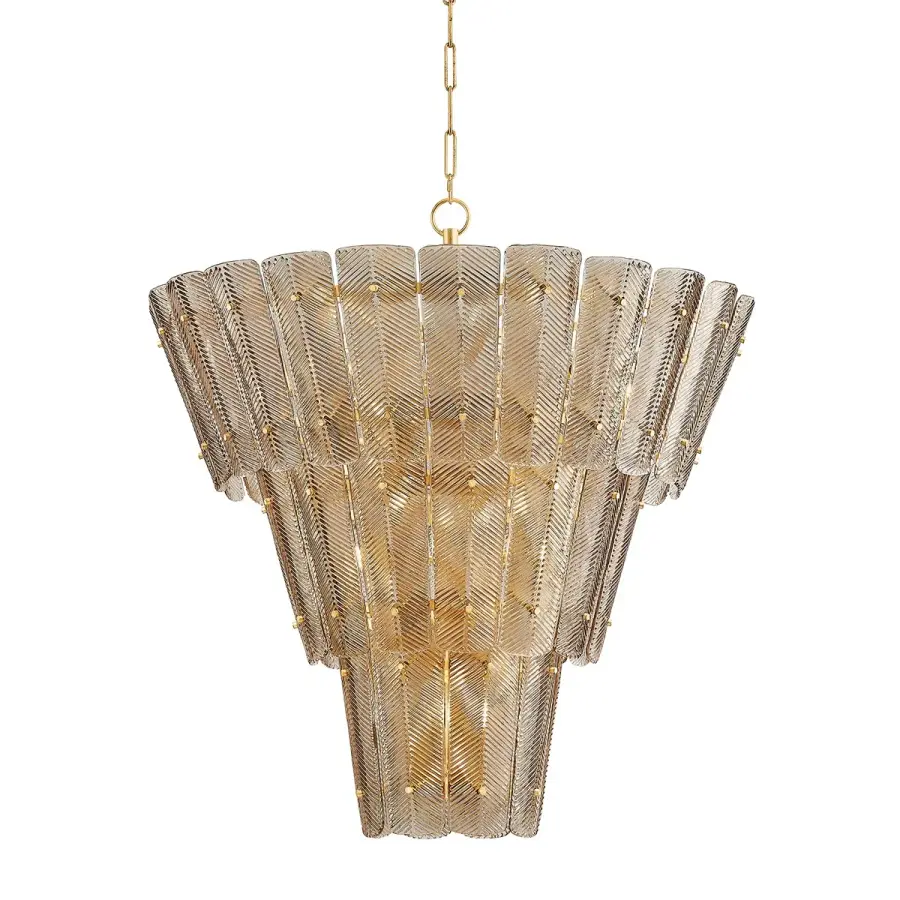 Cassian 18-Light Tiered Glass Chandelier - Image 1