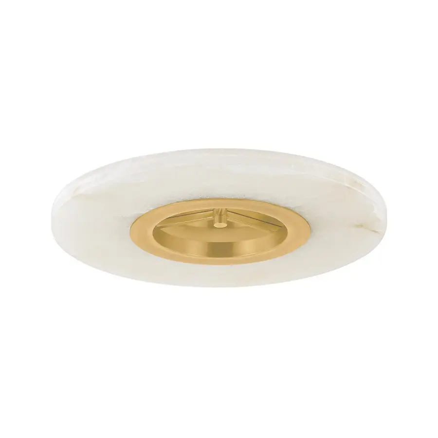 Alto 24" LED Semi Flush Mount in Aged Brass - Image 1
