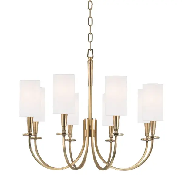 Mason 8-Light Chandelier in Aged Brass
