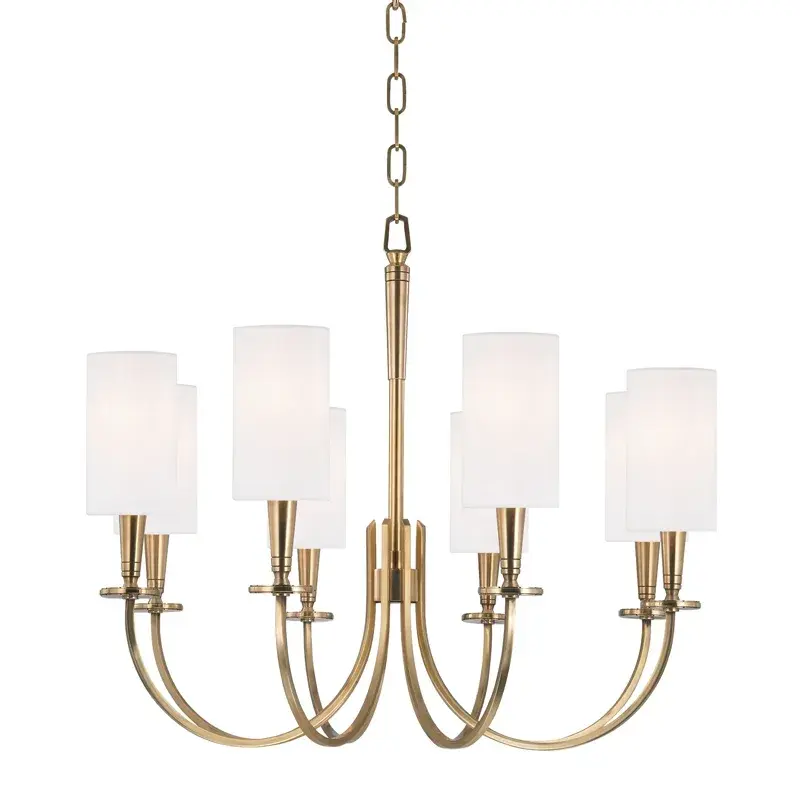 Mason 8-Light Chandelier in Aged Brass