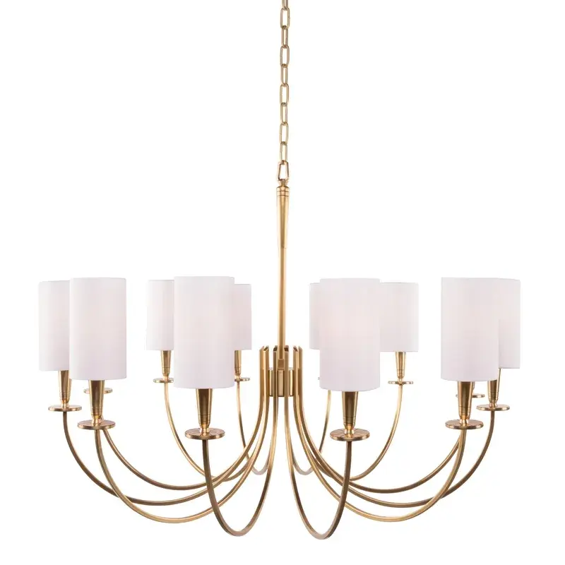 Mason 12-Light Chandelier in Aged Brass