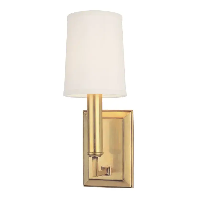 Clinton 1-Light Wall Sconce in Aged Brass