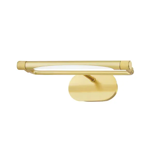 The Berkshire picture light combines classic styling with modern LED technology. Its aged brass finish adds warmth while the integrated LED provides museum-quality illumination with excellent color rendering.