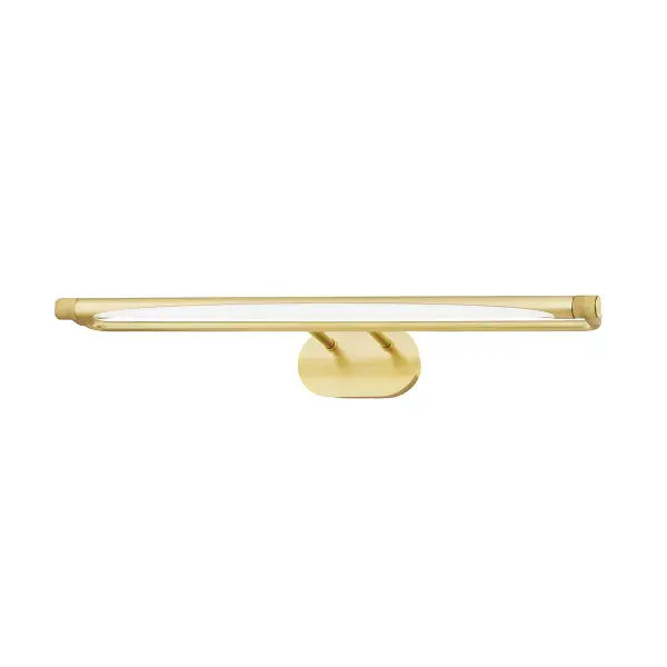 The Berkshire picture light combines classic aged brass styling with modern LED technology, delivering 550 lumens of warm 2700K light with exceptional 90 CRI color rendering. Perfect for illuminating artwork and architectural details.