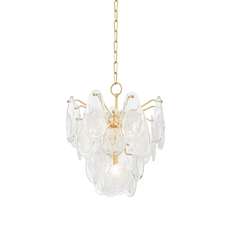 Darcia 5-Light Chandelier in Aged Brass - Image 1