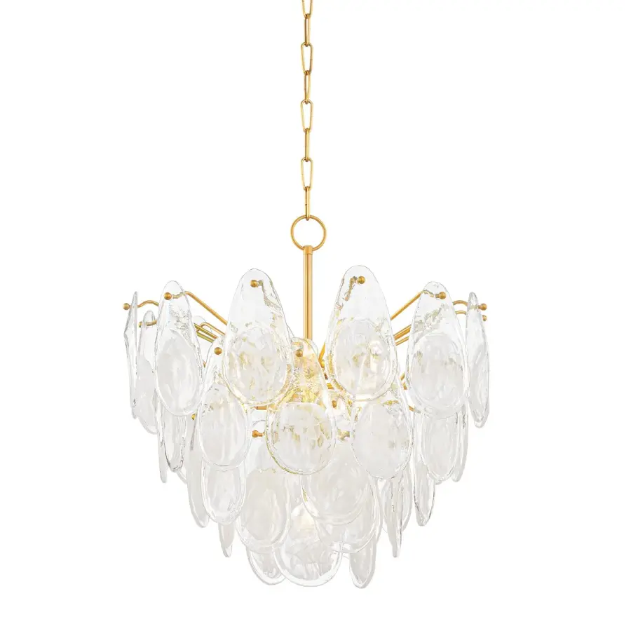 Darcia 7-Light Chandelier in Aged Brass - Image 1