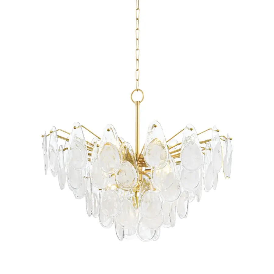 Darcia 15-Light Chandelier in Aged Brass - Image 1
