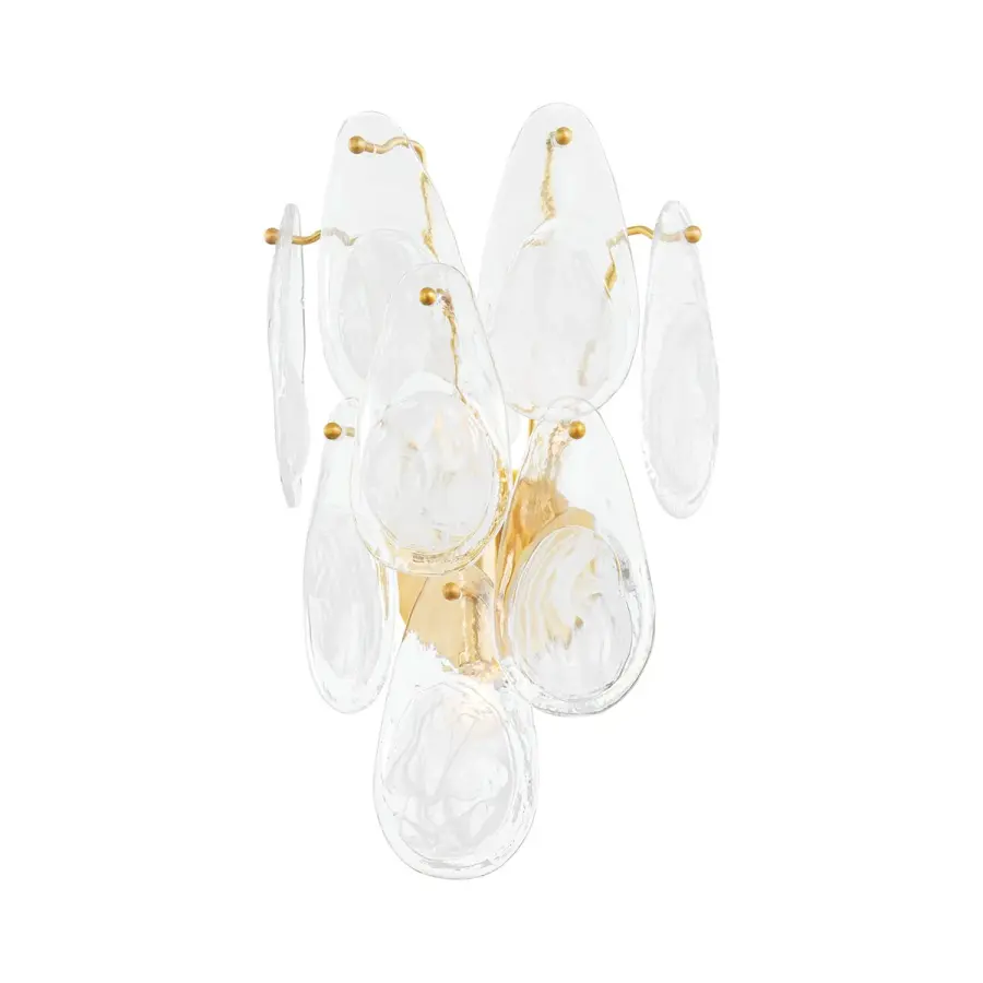 Darcia 2-Light Wall Sconce in Aged Brass - Image 1