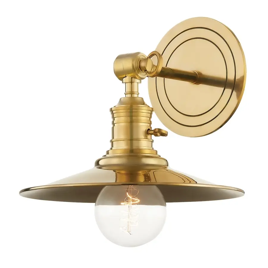 Garden City Aged Brass Wall Sconce