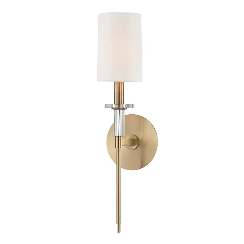 Amherst One Light Wall Sconce in Aged Brass - Image 1