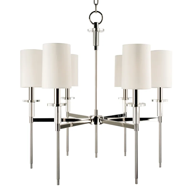Amherst 6-Light Chandelier in Polished Nickel