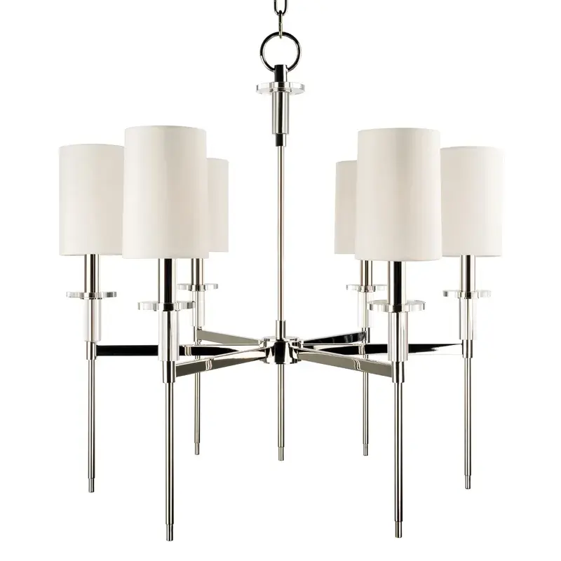 Amherst 6-Light Chandelier in Polished Nickel
