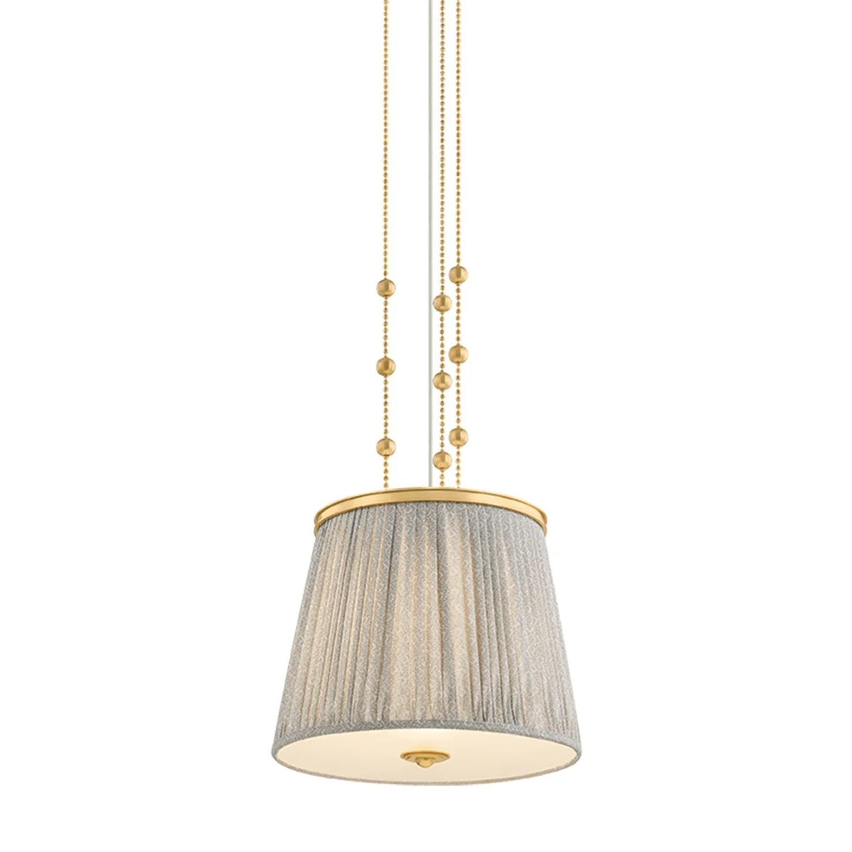 Valeria One Light Pendant in Aged Brass