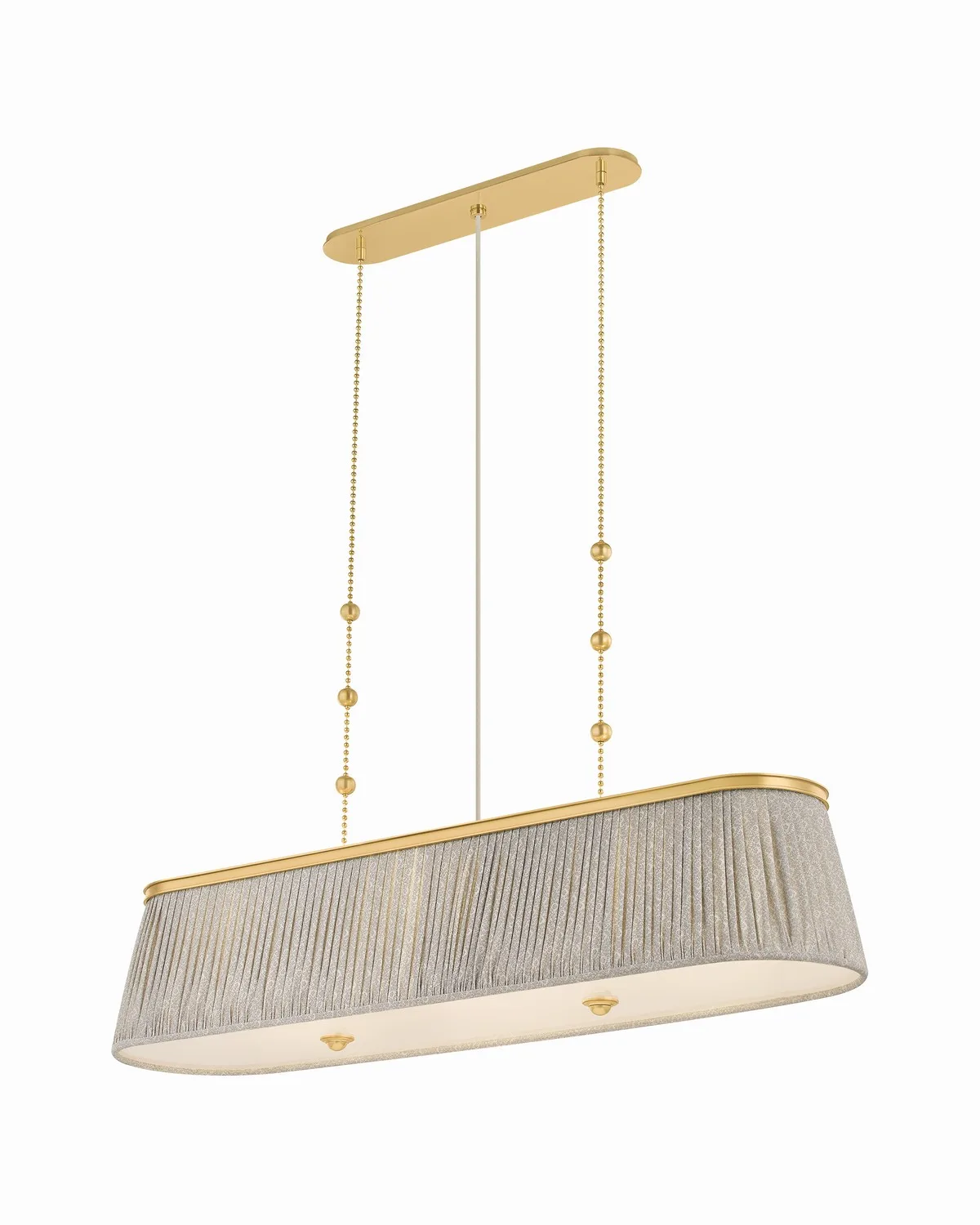 Valeria Three Light Linear in Aged Brass