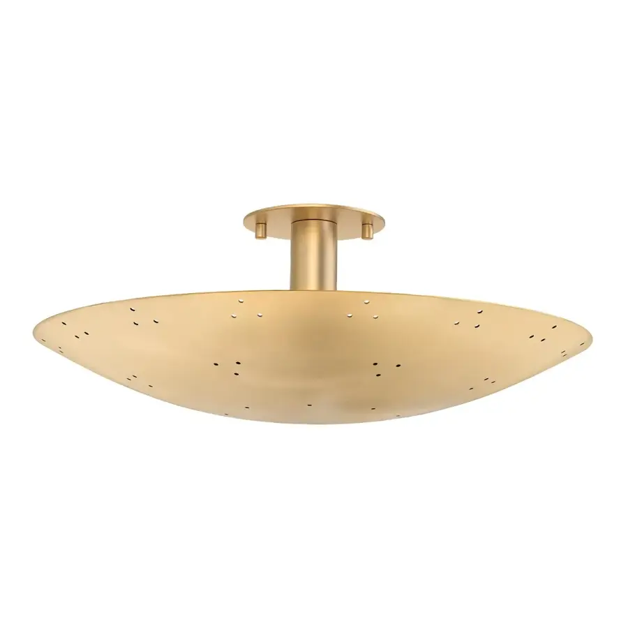 Bern 3-Light Flush Mount in Vintage Brass