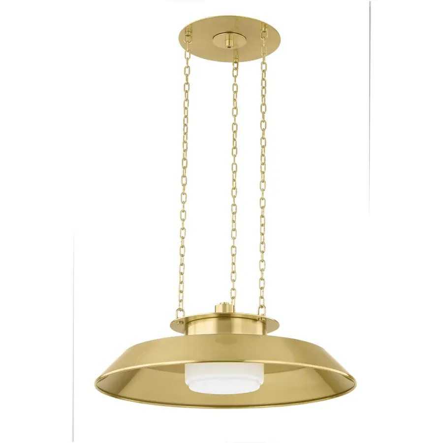 Woodrow 22" Pendant in Aged Brass - Image 1