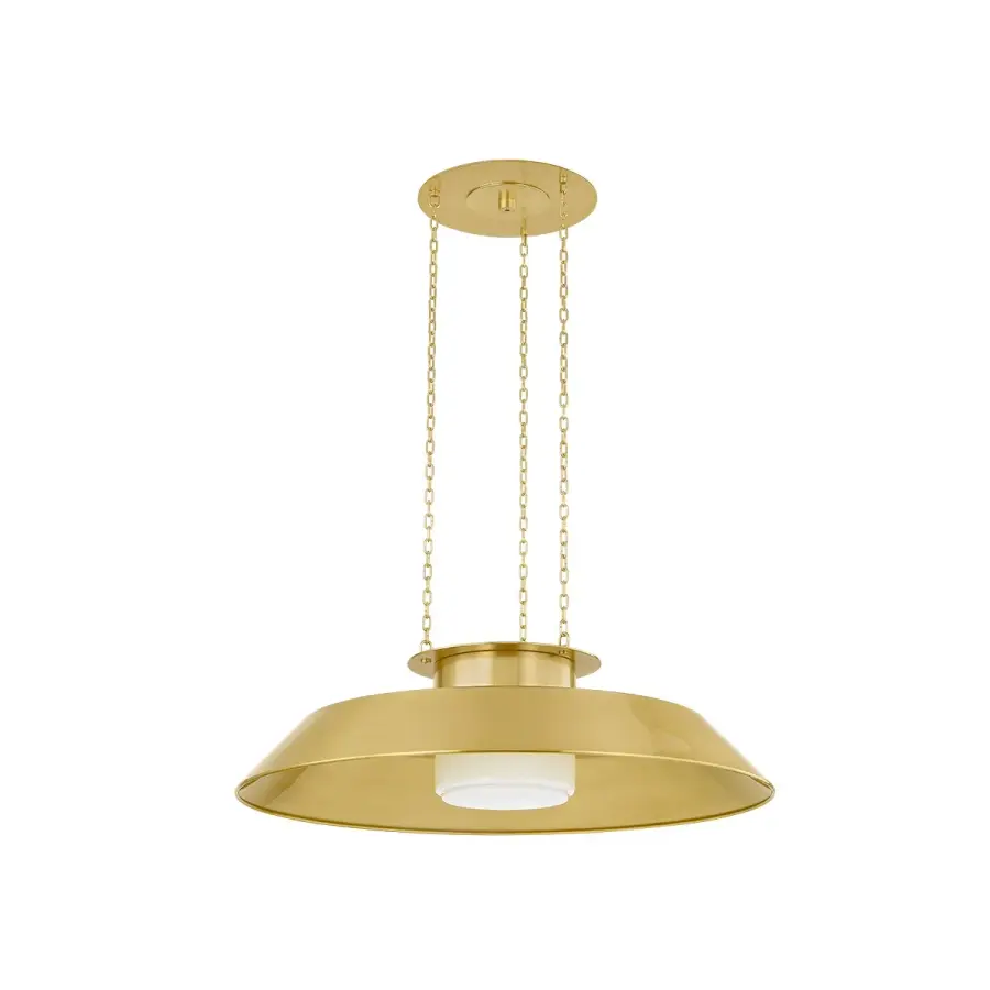 Woodrow 32" Pendant in Aged Brass - Image 1
