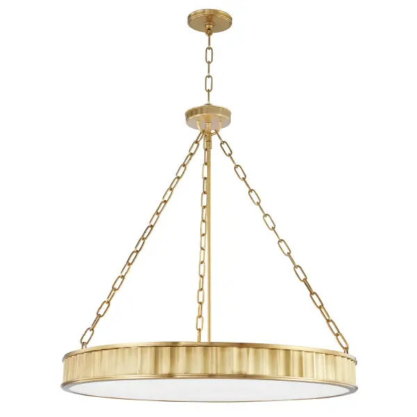 Middlebury 8-Light Pendant in Aged Brass