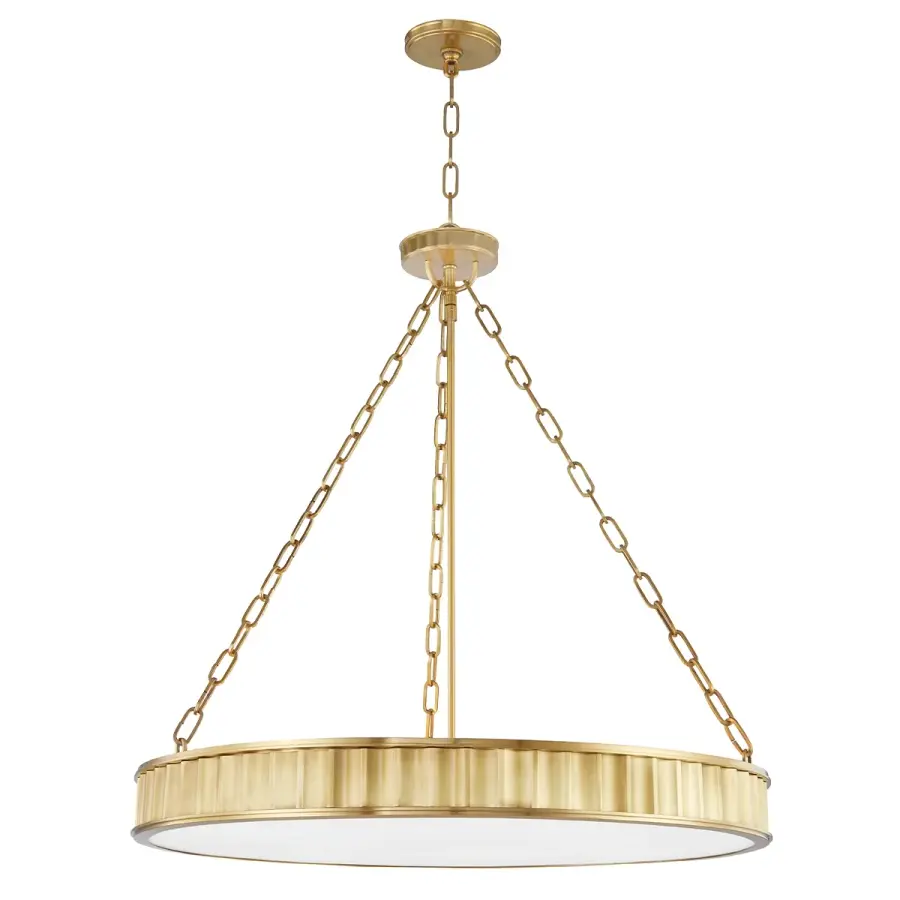 Middlebury 8-Light Pendant in Aged Brass