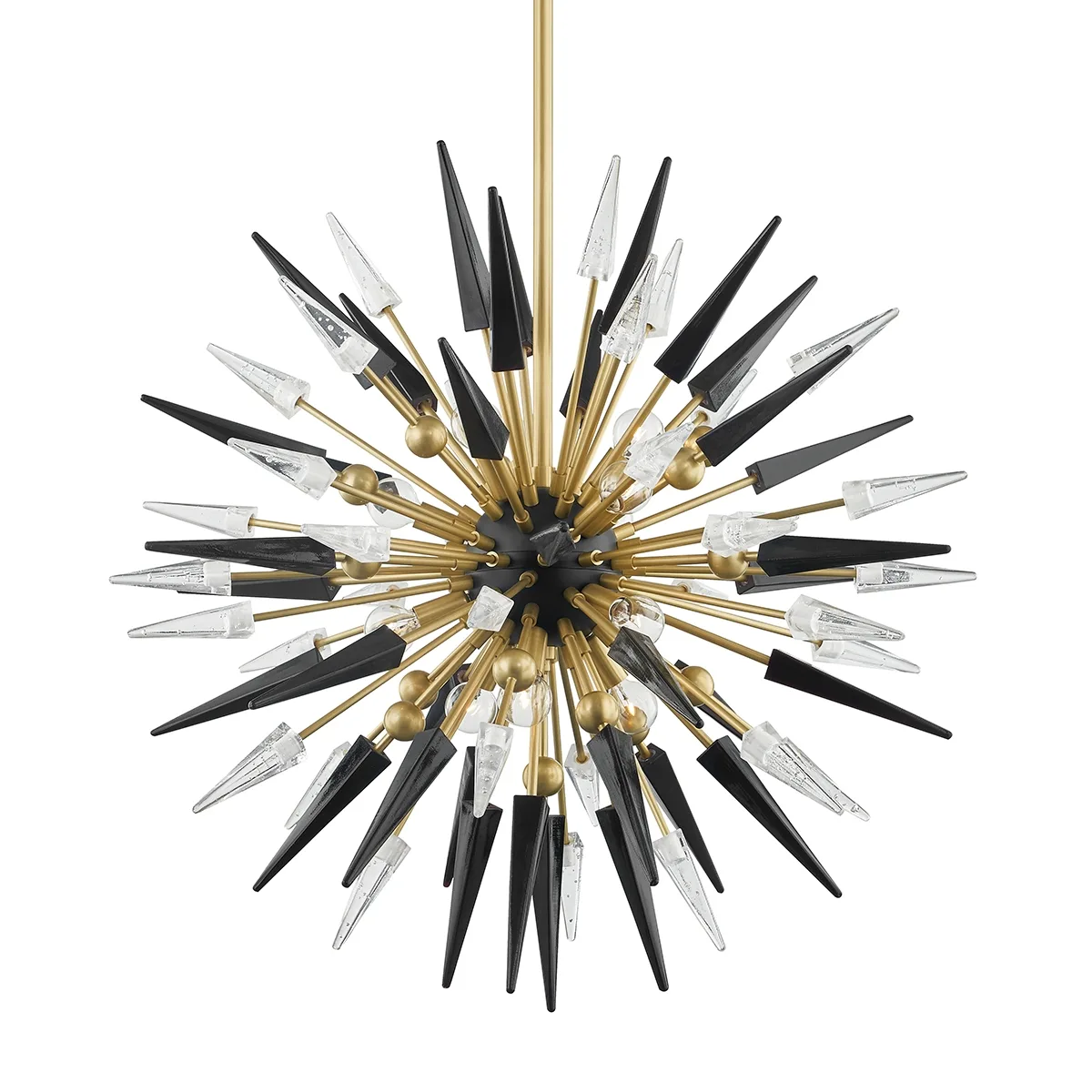 Sparta 12-Light Chandelier in Aged Brass