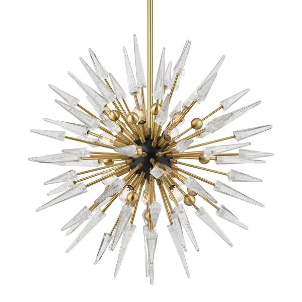 Sparta 12-Light Chandelier in Aged Brass - Image 1