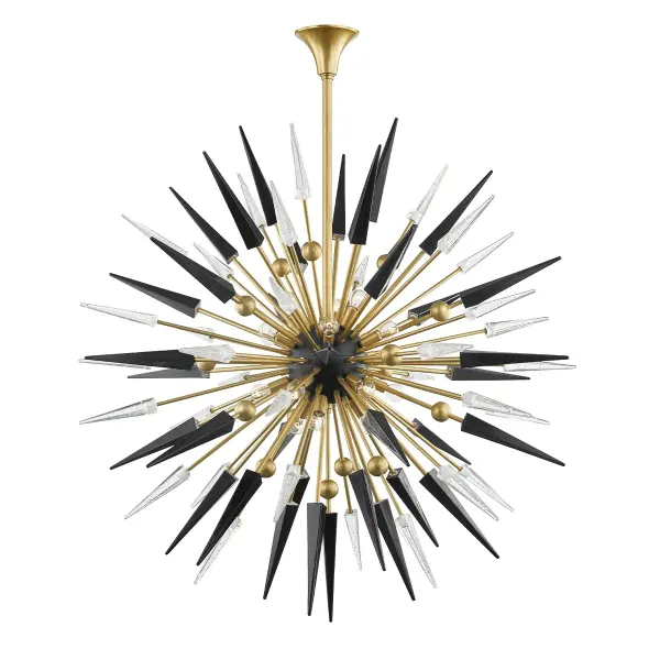 Sparta 18-Light Chandelier in Aged Brass